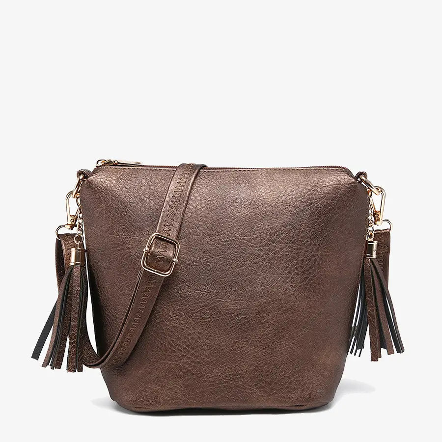 Dylan Tassel Crossbody Cocoa Pearl