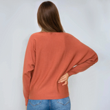 Dolman Sleeve Boat Neck Sweater
