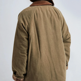 Corduroy Collar Contrast Jacket