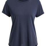 Navy Be Cool Cotton Slub Tee, a casual men's top made from soft textured cotton fabric, shown on a plain background.