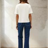 Cotton Terry Boxy Tee Off White