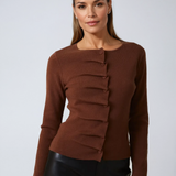 Crew Neck Button Down Long Sleeve