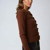 Crew Neck Button Down Long Sleeve
