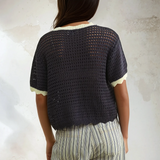 Contrast Collar Top