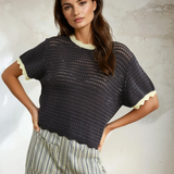 Contrast Collar Top