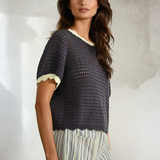 Contrast Collar Top