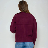 Mock Neck Sweater Jacket
