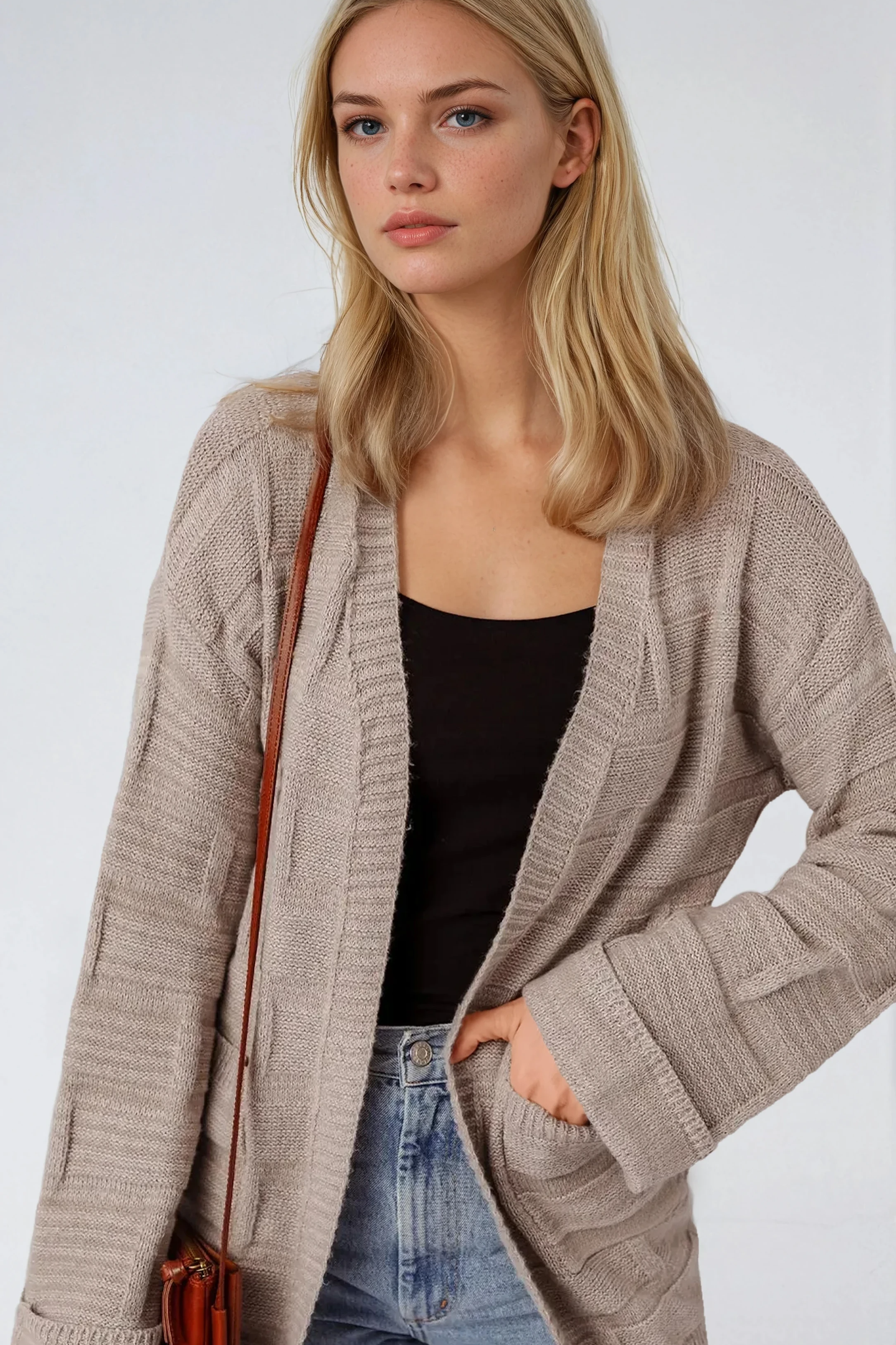 Textured Knit Cardigan