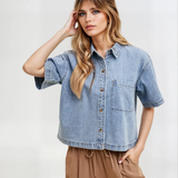 Boxy Denim Shirt