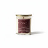 Graced Door County Cherry natural soy candle in a glass jar, featuring a cherry fragrance for home ambiance.