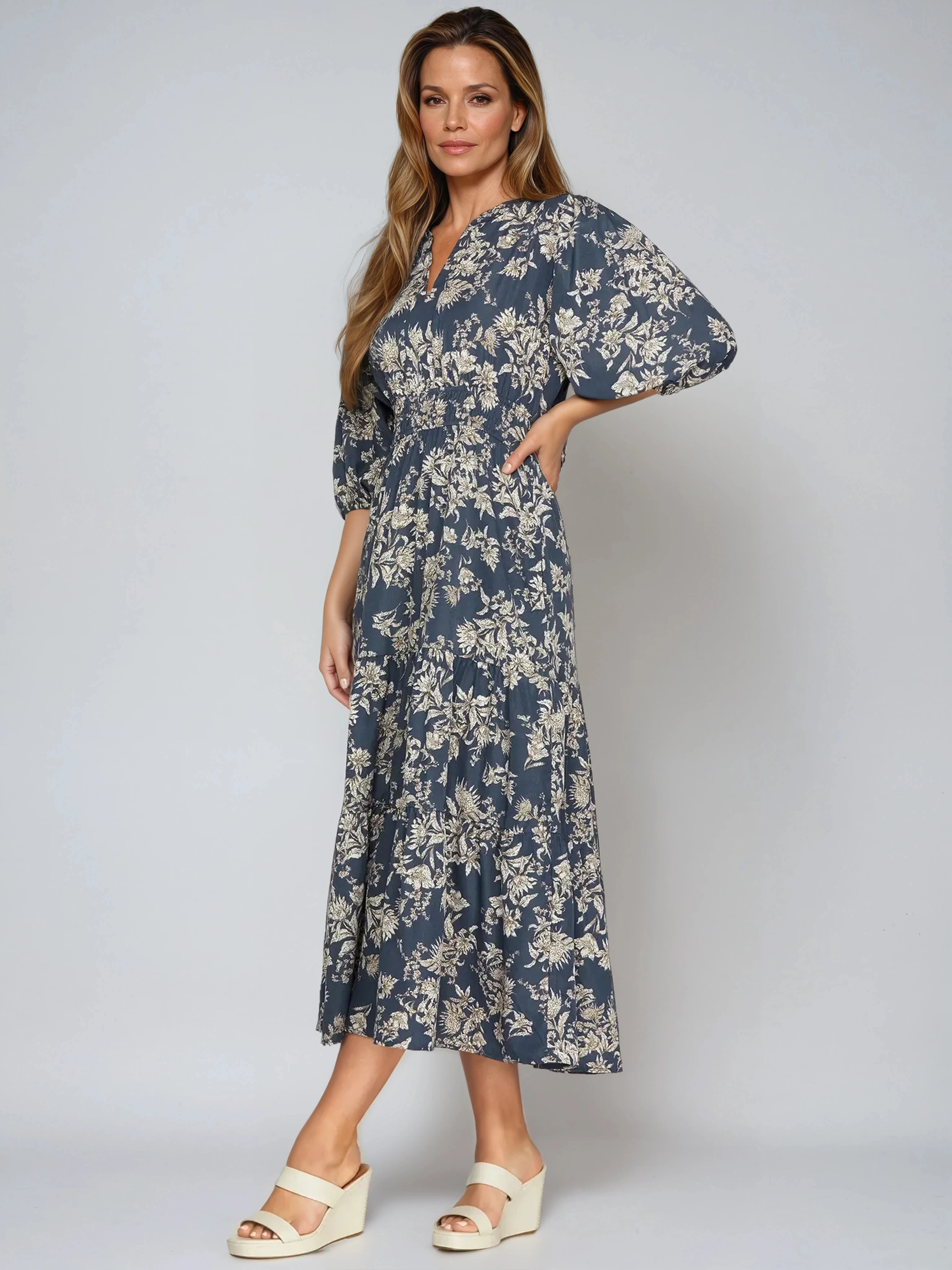 Printed Midi Dress