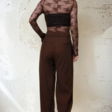 High Waist Straight Leg Pants