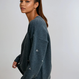 Embroidered Dot Knit Sweater