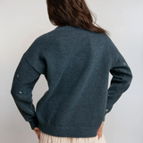 Embroidered Dot Knit Sweater