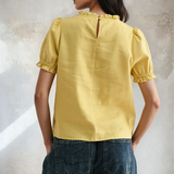 Embroidered Short Sleeve Blouse