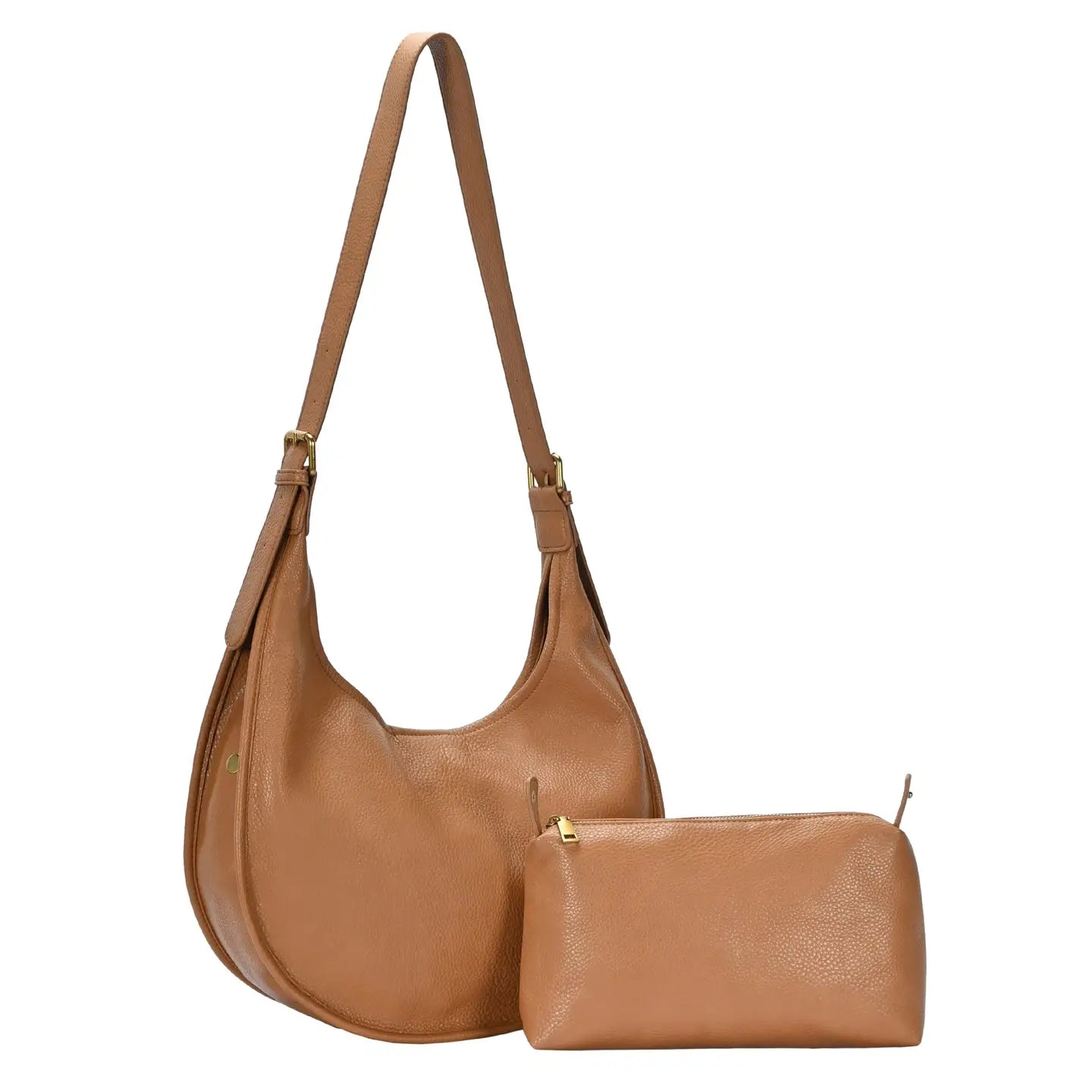 Everly 2 in 1 Slouchy Hobo Bag Tan