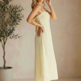 Allie Rose eyelet tie-back midi dress with delicate eyelet fabric and a flowing silhouette, featuring a stylish tie-back design.