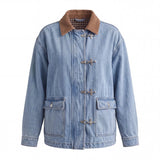 The Julie Contrast Collar Denim Jacket