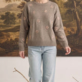 Floral Embroidered Sweater