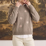 Floral Embroidered Sweater