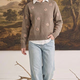 Floral Embroidered Sweater