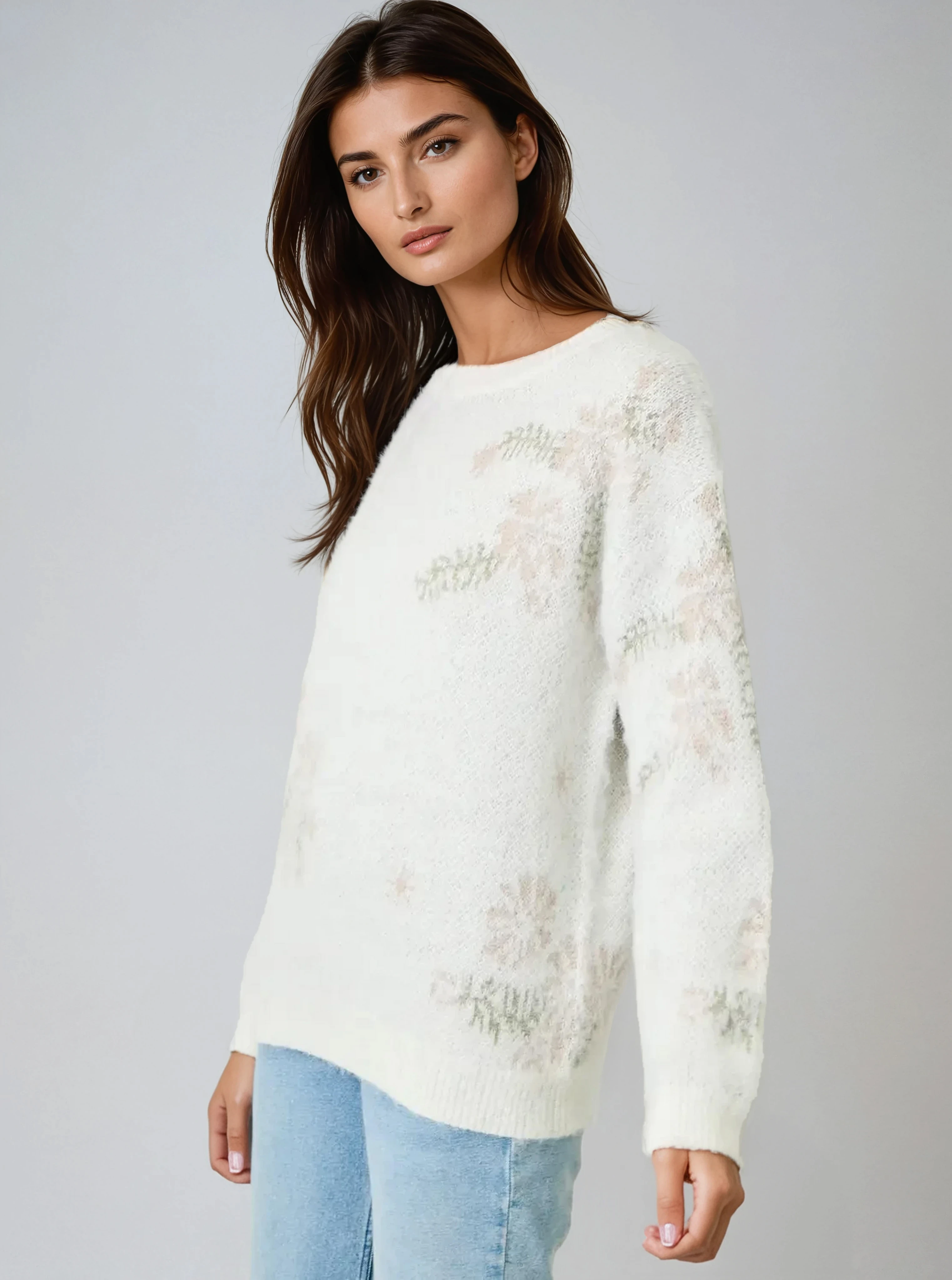 Floral Pullover Sweater