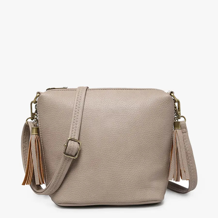 Dylan Tassel Crossbody Fog Grey