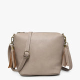 Dylan Tassel Crossbody Fog Grey