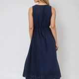 Front Bow Tie Midi Dress