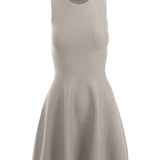 graced Anna Flare Dress in snowy EcoViscose featuring a sleeveless U-neckline and a tennis-inspired flared skirt.