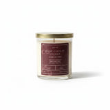Graced Door County Cherry soy candle in a glass jar, natural fragrance with cherry design, perfect for home decor and ambiance.