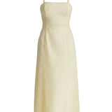 Allie Rose eyelet tie-back midi dress with sleeveless design, button front, and ruffled hem, perfect for summer or casual occasions.