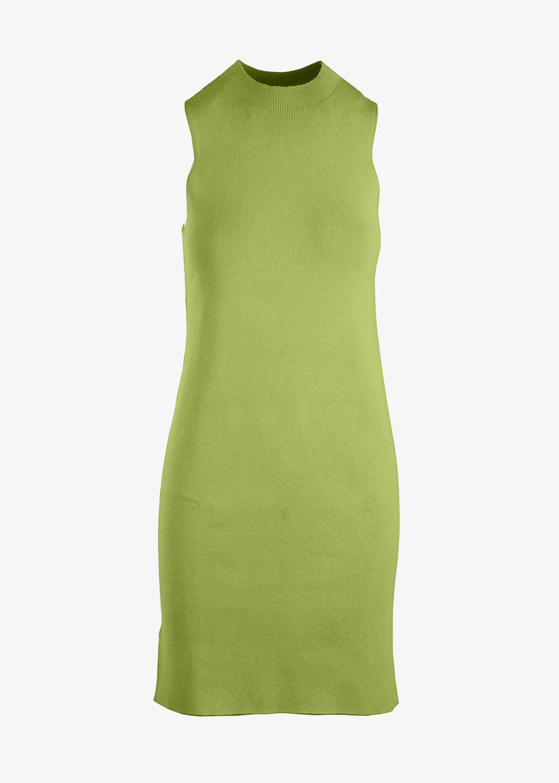 Graceful sleeveless ribbed knit midi dress by Graced, featuring a fitted waist and midi length, perfect for stylish everyday wear.