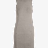 Graced Margot sleeveless ribbed knit midi dress in a fitted style, featuring a classic ribbed texture and elegant length.