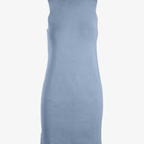 Graced Margot sleeveless ribbed knit midi dress with mock neck, fitted style, in a sleek, stylish design.