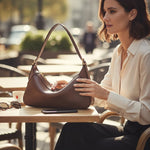 Melie Bianco Nicolette shoulder bag in espresso leather with sleek strap and minimalist design for stylish accessories.