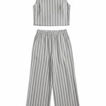 Z Supply The Scout Striped Top, a casual summer basic with blue and white stripes, short sleeves, and a relaxed fit.