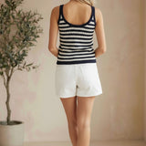 Be Cool textured stripe knit tank sweater featuring a stylish sleeveless design and contrasting stripe pattern.
