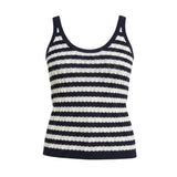 Be Cool textured stripe knit tank sweater, sleeveless top with a stylish striped pattern, lightweight and comfortable for casual wear.