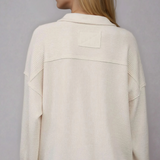 Half Zip Waffle Knit Top