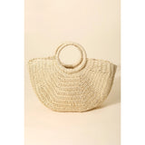 Half Moon Straw Bag
