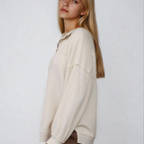 Half Zip Waffle Knit Top