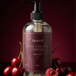 Graced Door County Cherry hand soap from the bath and body lotion collection, featuring a cherry scent and 8 oz size.
