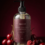 Graced Door County Cherry hand soap from the bath and body lotion collection, featuring a cherry scent and 8 oz size.