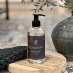 Graced Homebody hand soap in a pump bottle, featuring a sleek design and gentle cleansing formula for daily use.