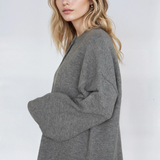 Crew Neck Chunky Cardigan