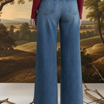 Vervet high-rise wide-leg jeans featuring a classic denim look, fitted waist, and flowing pant legs for a stylish, comfortable fit.