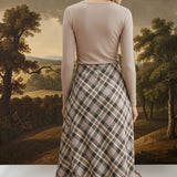 A Line Plaid Skirt