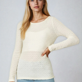 Reverse Coverstitch Top Ivory