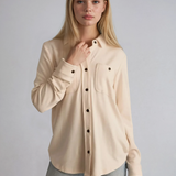 Soft Button Up Shirt Ivory